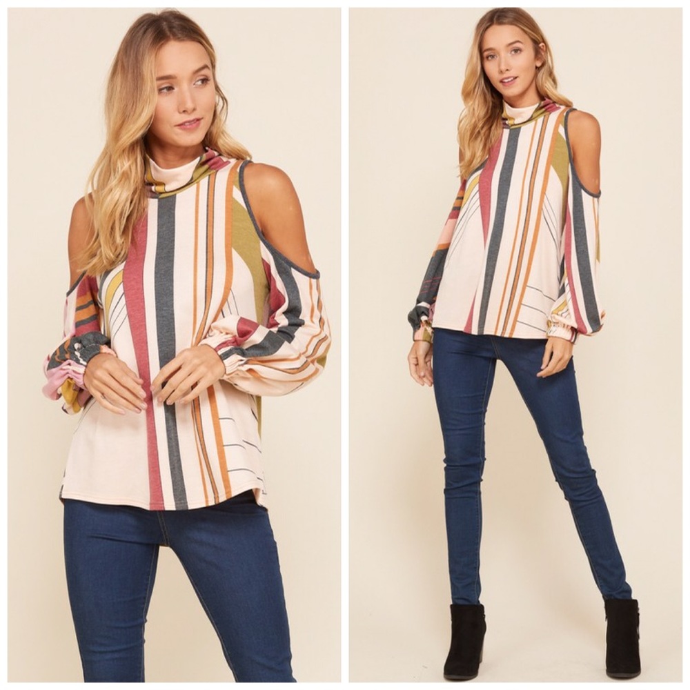 ❤️LAST 1! French Terry Puffy Sleeve Top! - Picture 2 of 3